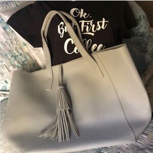 Large Faux leather open tote/bag